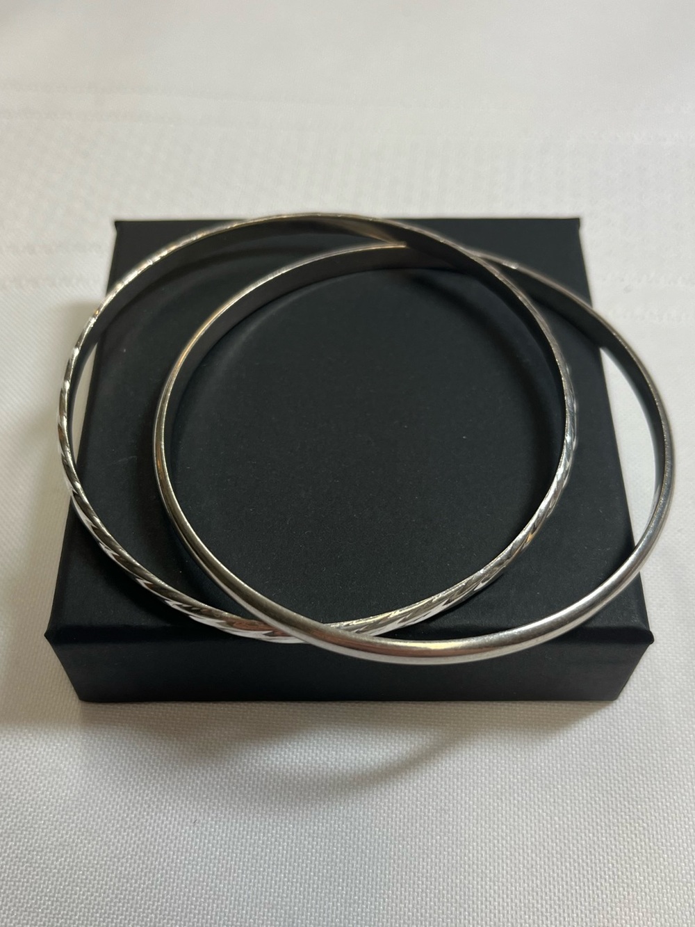 Sterling silver bangle bracelets
925